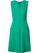 Carolina Herrera Pleated Dress, Women's, Size: 2, Green, Wool