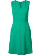 Carolina Herrera Pleated Dress, Women's, Size: 2, Green, Wool