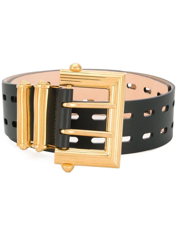 Versace Hole Detail Belt - Black