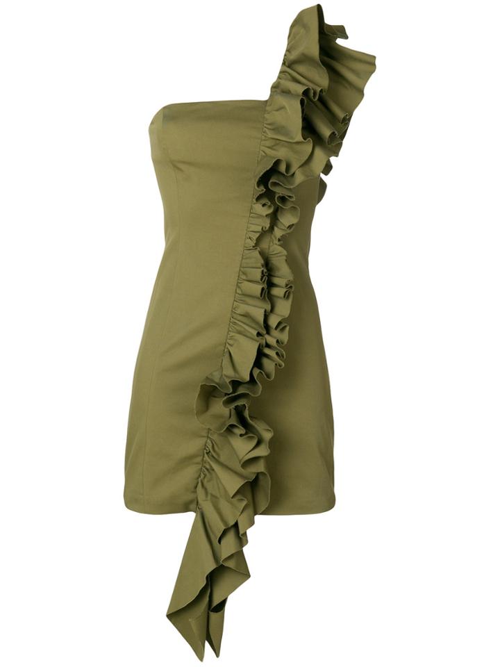 Dondup Frill-trim Fitted Dress - Green