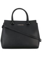 Lancaster - Logo Stamp Tote - Women - Leather - One Size, Black, Leather