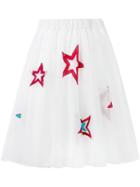 P.a.r.o.s.h. Sequin Star Skirt, Women's, White, Polyamide/nylon/acetate/viscose