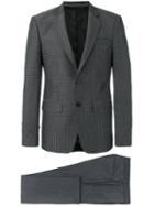 Givenchy Houndstooth Pattern Suit, Men's, Size: 48, Grey, Cotton/wool/cupro/cotton