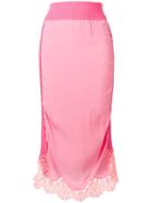 Stella Mccartney Lace Trim Fitted Skirt - Pink