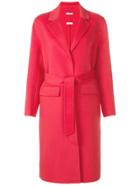 P.a.r.o.s.h. Single-breasted Belted Coat - Red