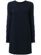 Stella Mccartney Fringed Sleeve Mini Dress - Blue