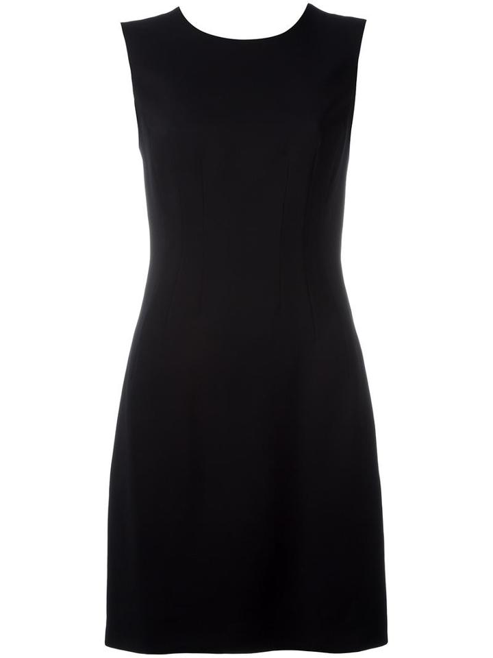 Versace V-back Jersey Dress, Women's, Size: 44, Black, Viscose/spandex/elastane/acetate/silk
