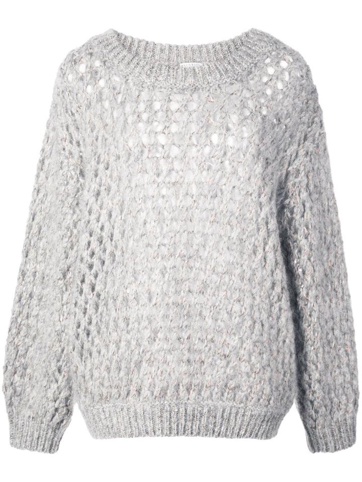 Brunello Cucinelli Chunky Knit Jumper - Grey