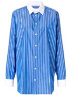 Maison Margiela Loose-fit Striped Shirt - Blue