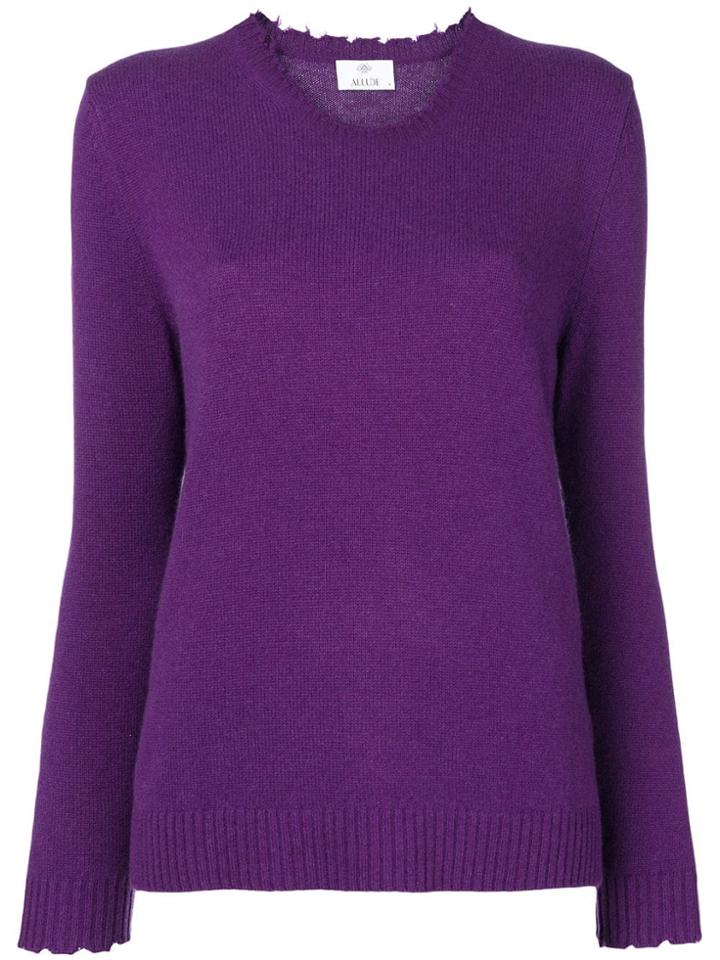 Allude Round Neck Jumper - Purple