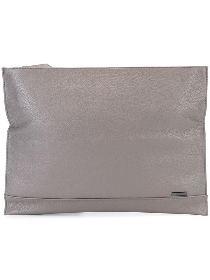 Zanellato Fold Over Clutch Bag, Women's, Nude/neutrals