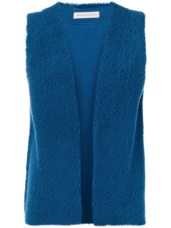Inès & Maréchal Shearling Waistcoat - Blue