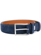 Santoni Large Buckle Belt - Blue
