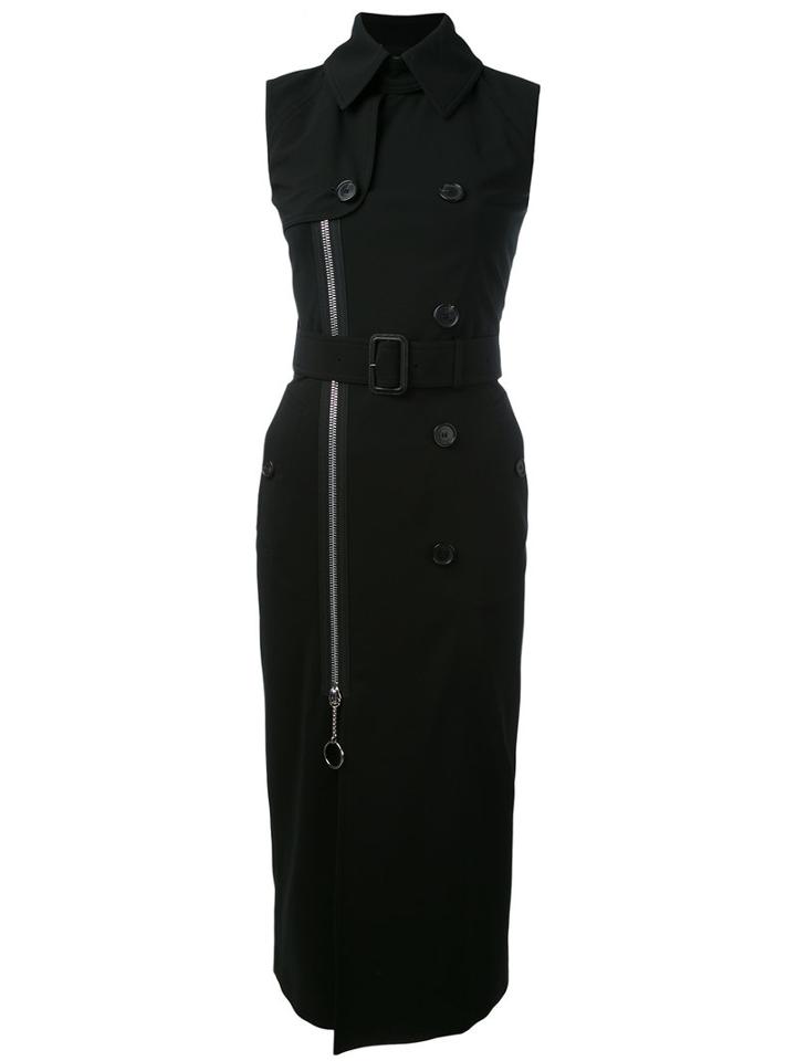 Givenchy - Belted Trench Dress - Women - Silk/polyamide/spandex/elastane/viscose - 40, Black, Silk/polyamide/spandex/elastane/viscose