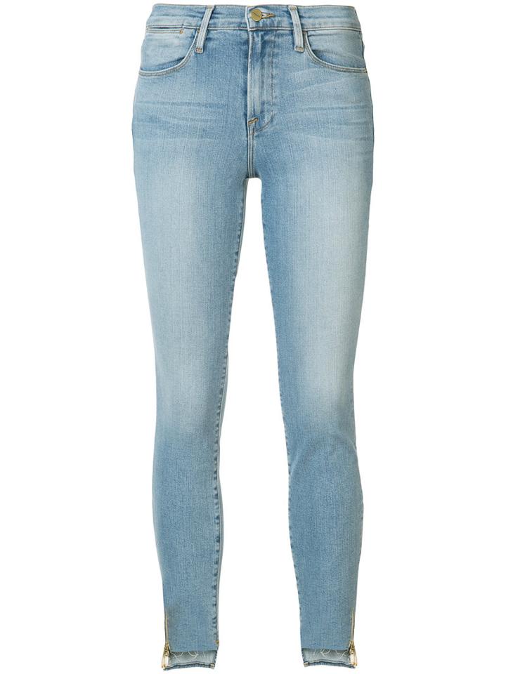 Frame Denim Mid Rise 'jackson' Jeans, Women's, Size: 30, Blue, Cotton/tencel/polyester/spandex/elastane