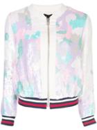 Cynthia Rowley Naomi Embellished Bomber Jacket - White