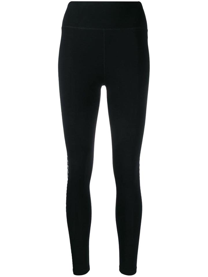 Dkny Logo Print Leggings - Black