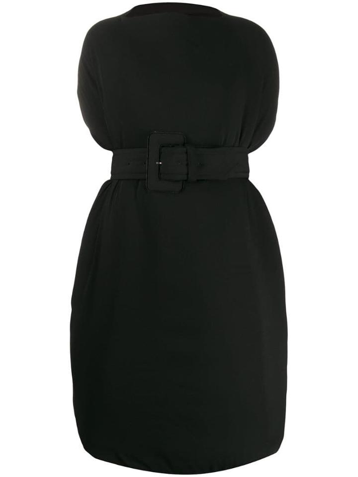Mm6 Maison Margiela Padded Midi Dress - Black