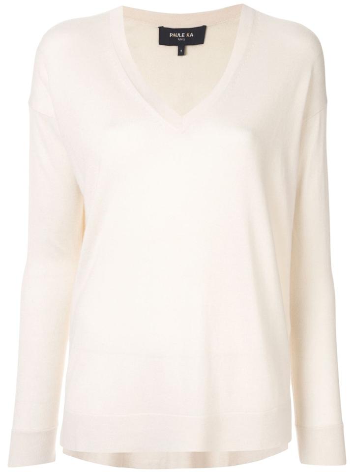 Paule Ka V-neck Jumper - White