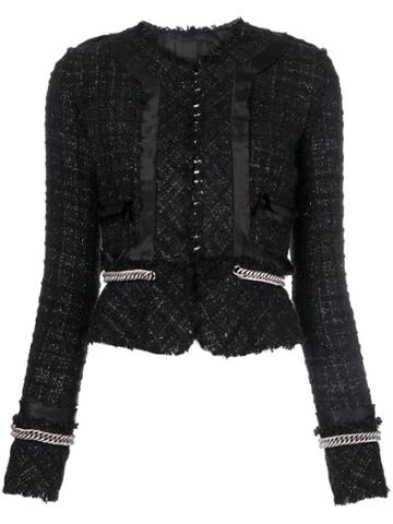 Alexander Wang Deconstructed Tweed Jacket - Black