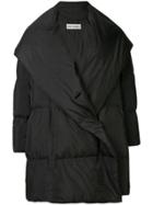 Issey Miyake Vintage Foldover Envelope Padded Coat - Black
