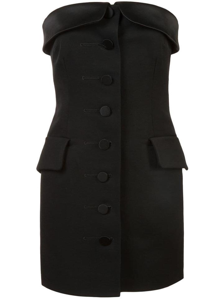 Alexander Wang Strapless Tuxedo Dress - Black