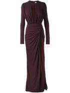 Givenchy Gathered Details Gown, Women's, Size: 38, Pink/purple, Viscose/spandex/elastane/polyamide
