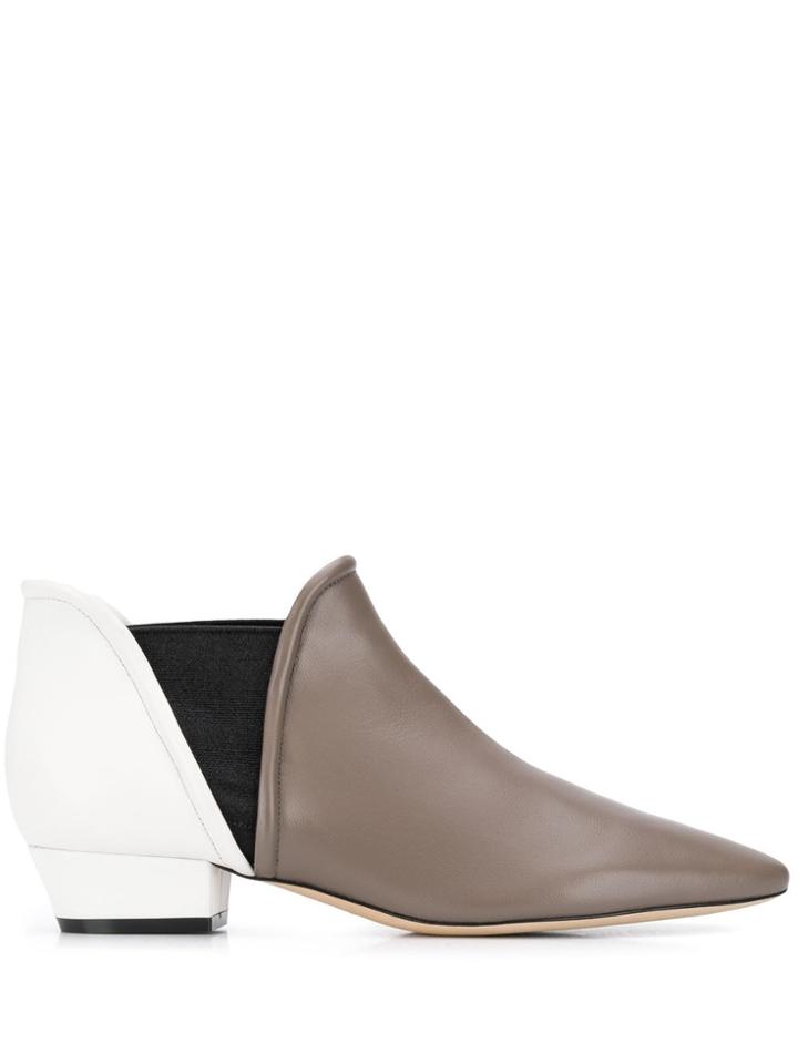 Rodo Colour Block Ankle Boots - Neutrals