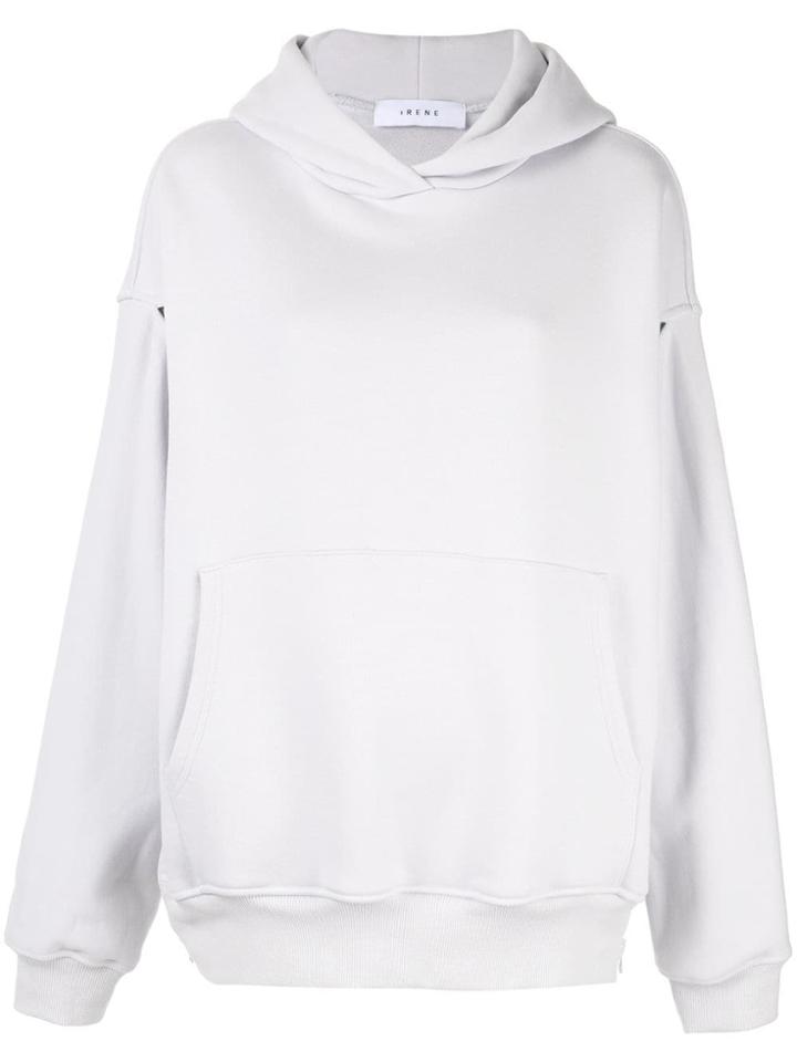 Irene Cut-detail Oversized Hoodie - Grey