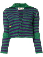 Marni Knit Striped Cardigan - Blue