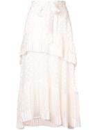 Zimmermann Pleated Tier Skirt - White