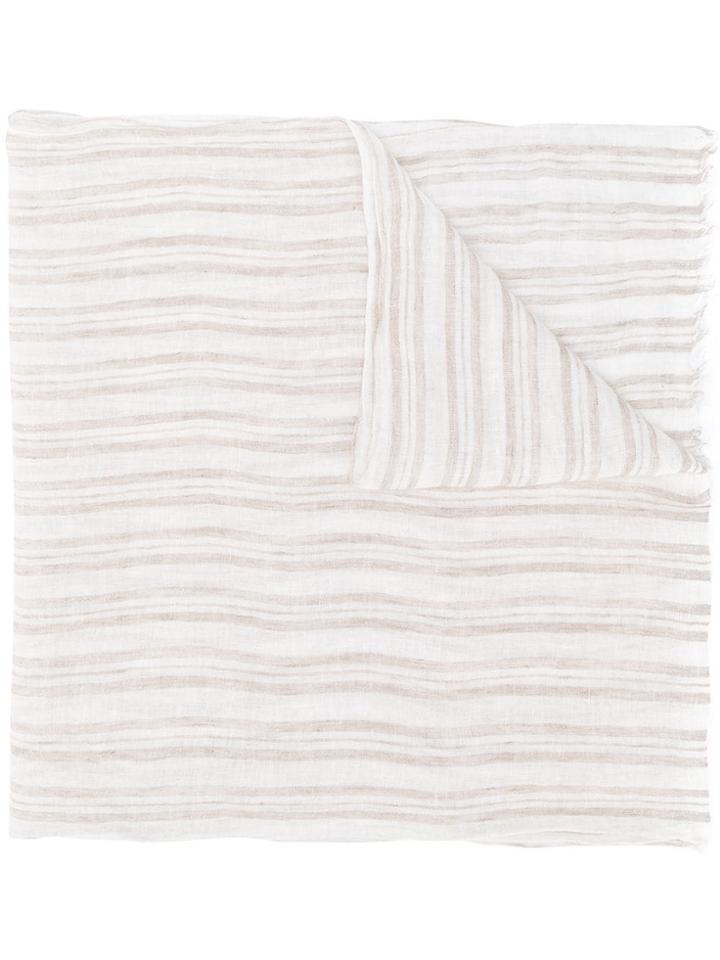 Eleventy Striped Scarf - Neutrals