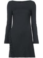 Thomas Wylde Frill Detail Fitted Dress - Black