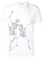 Alexander Mcqueen Skelleton Print T-shirt - White