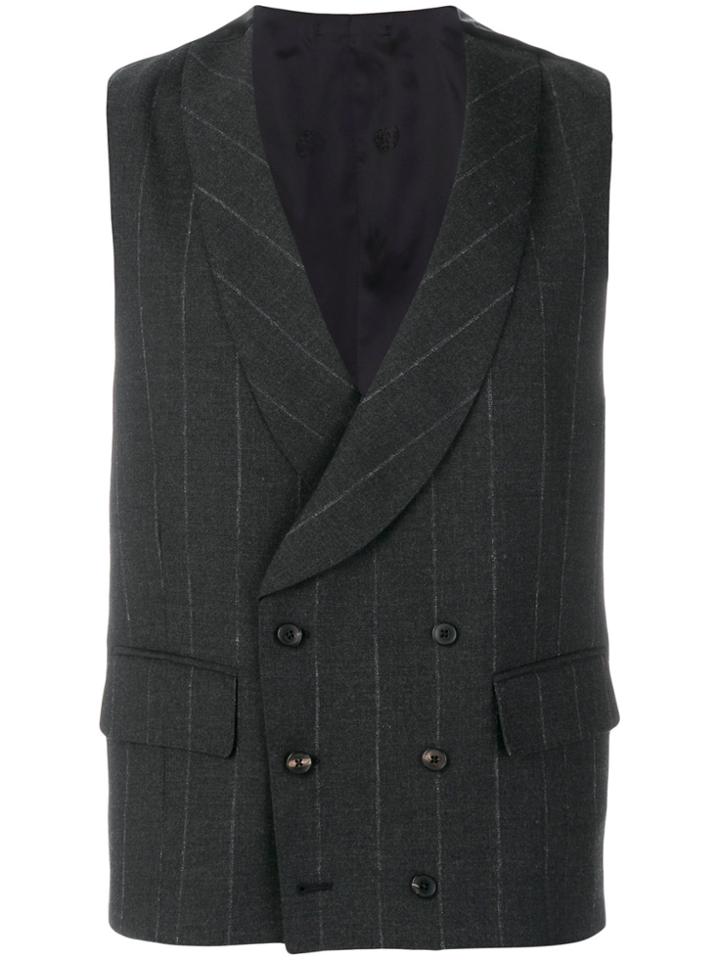 Gabriele Pasini Pinstripe Waistcoat - Blue