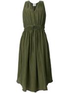 Forte Forte Silk Gathered Dress - Green