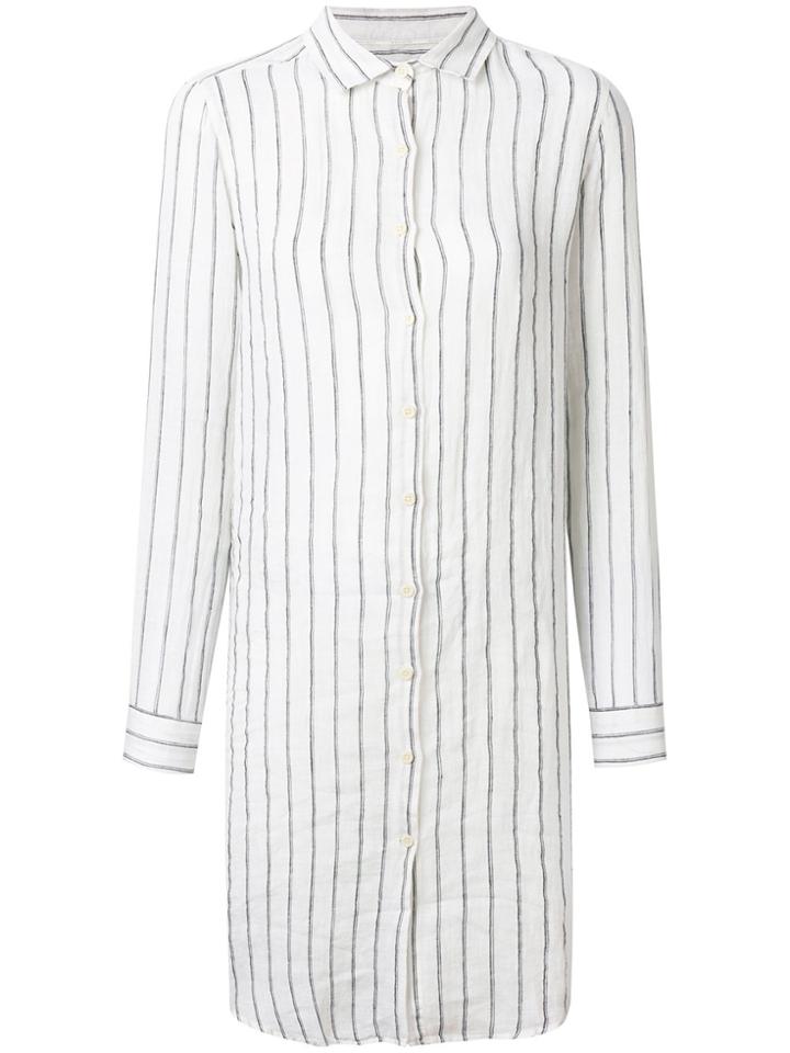 Woolrich Striped Long Shirt - White