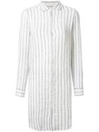 Woolrich Striped Long Shirt - White