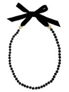 Chanel Vintage Beaded Logo Necklace, Women's, Black