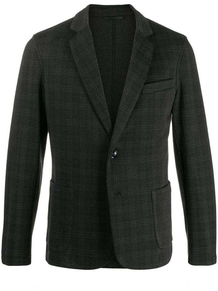 Trussardi Jeans Checked Blazer - Black
