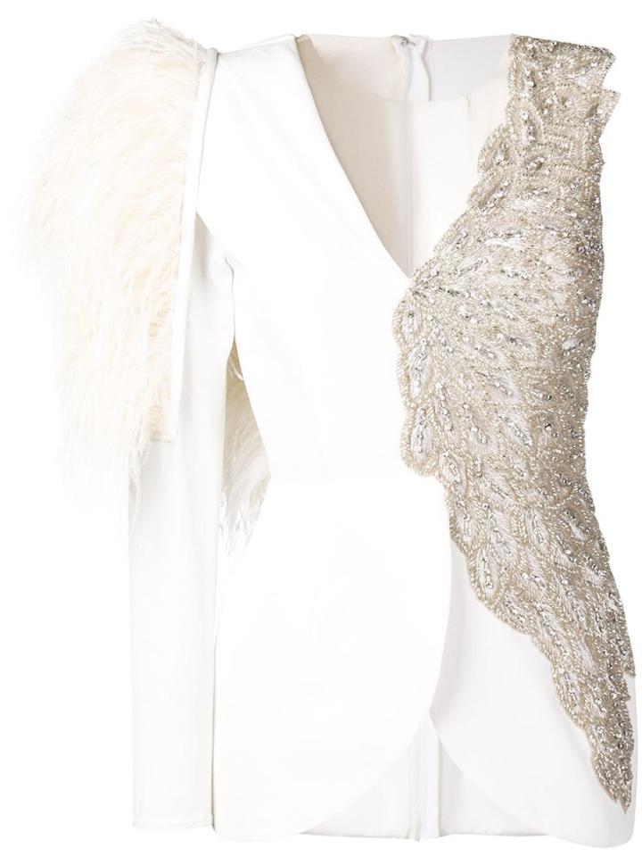 Loulou One-shoulder Embellished Top - White