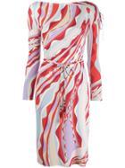 Emilio Pucci Tie Waist Wrap Dress - Red