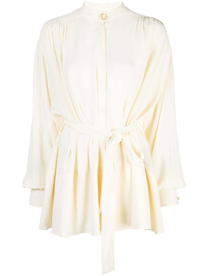 Proenza Schouler Long-sleeved Tie Top - White