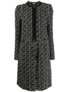 Karl Lagerfeld Transformer Bouclé Coat - Black