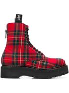 R13 Plaid Boots - Red