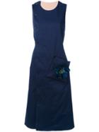 Christopher Kane Reversible Dress With Flower Pocket - Blue