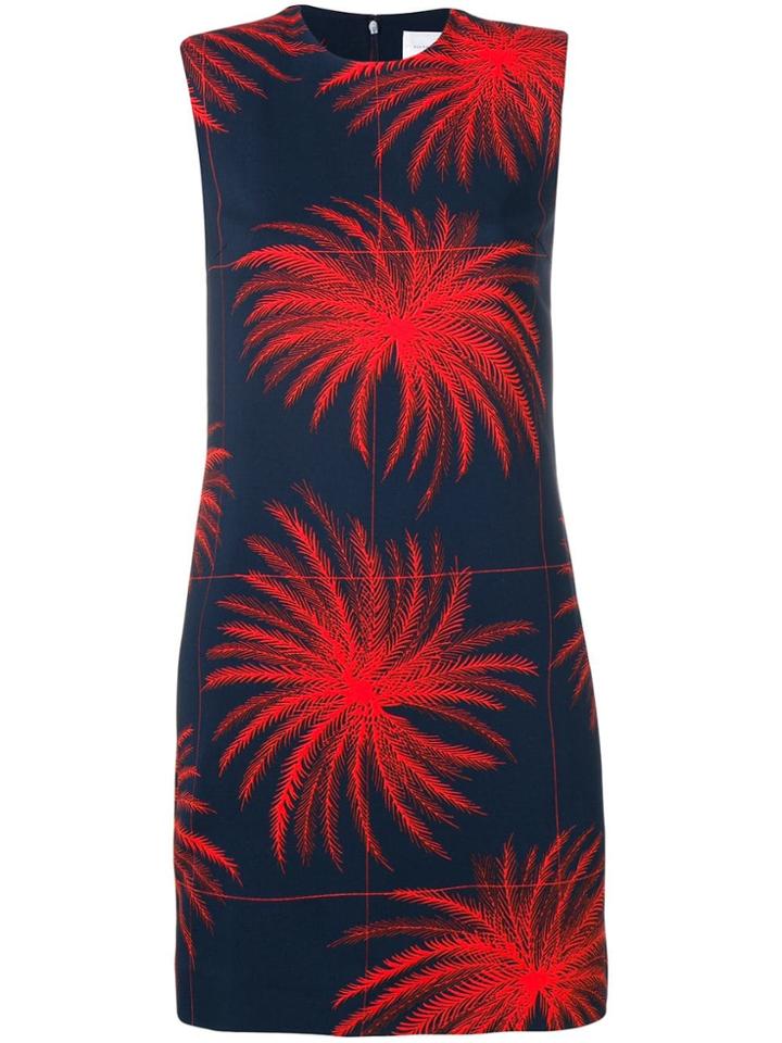 Victoria Victoria Beckham Short Printed Dress - Blue