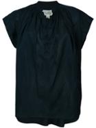 Nili Lotan Lace-up T-shirt, Women's, Size: Medium, Blue, Cotton