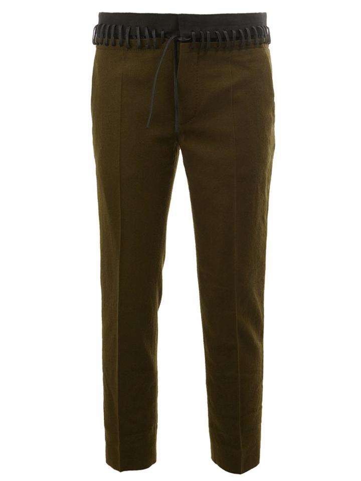 Haider Ackermann Laced Waistband Trousers - Green