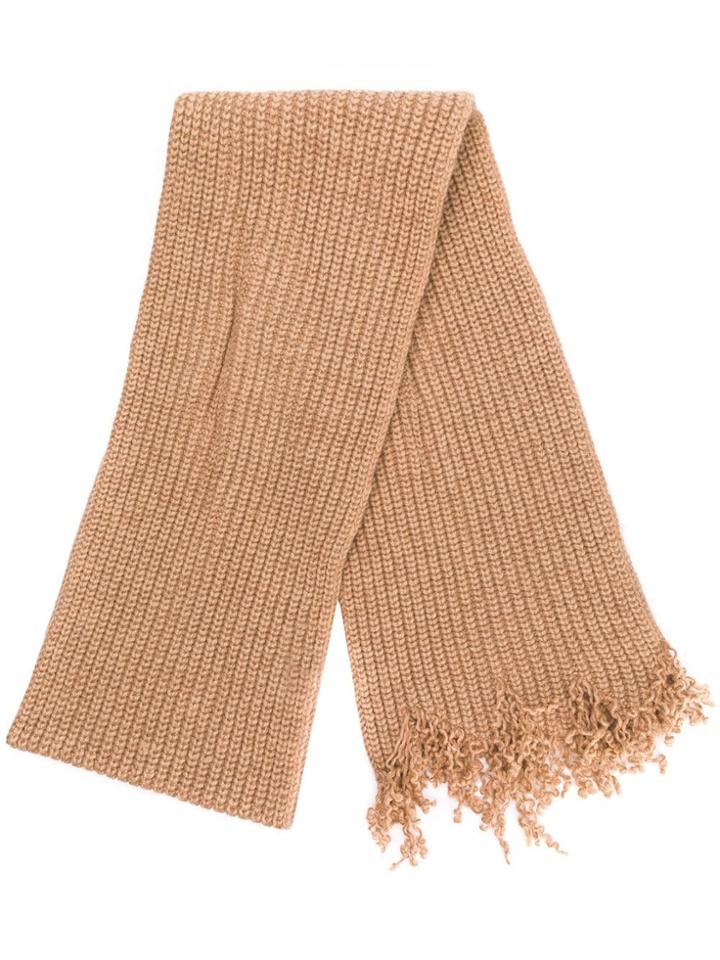 Marni Oversized Knitted Scarf - Neutrals